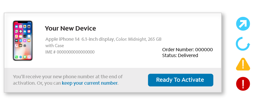Image of Notifications panel on Home screen