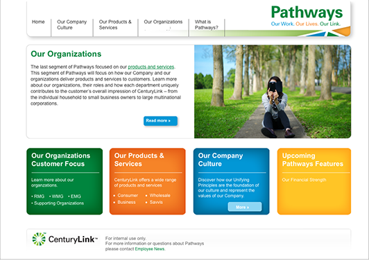 CenturyLink Pathways landing page
